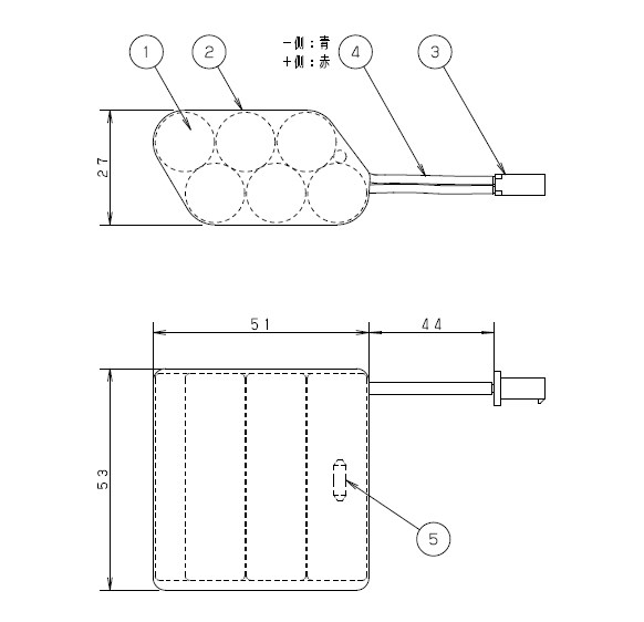 FK765相当品(同等品) ※電池屋製 7.2V1300mAh ＜年度シール付き＞ コネクター付きそのまま取付できます。