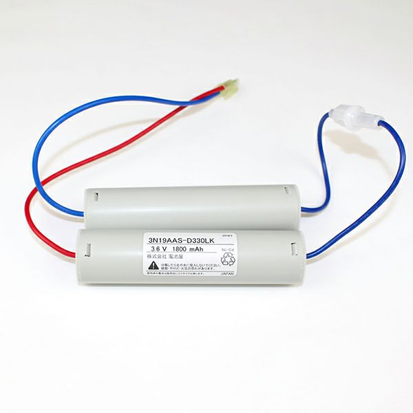 3N19AA相当品(同等品) 3.6V1800mAh ※ヒューズ付き ＜年度シール付き＞ コネクター付きそのまま取付できます。