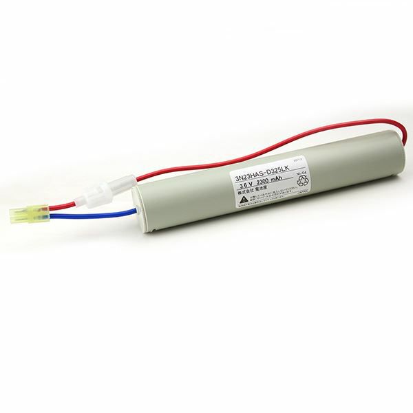 3N23HA 相当品(同等品) 三菱電機製誘導灯器具用交換電池  3.6V2300mAh ※ヒューズ付き ＜年度シール付き＞ コネクター付きそのまま取付できます。