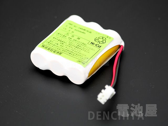 3NR-AC-SNN相当品 東芝ライテック製誘導灯用交換電池  3.6V600mAh＜年度シール付き＞ コネクター付きそのまま取付できます。