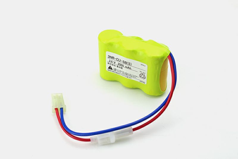 3NR-CU-SB相当品 誘導灯・非常灯用交換電池 3.6V2000mAh ＜3NR-CX-SB相当品 (同等品)＞＜年度シール付き＞ コネクター付きそのまま取付できます。[sd]【当日出荷対応】