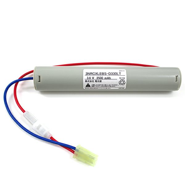 3NR-CX-LEB相当品 東芝ライテック製非常灯器具用交換電池  3.6V2500mAh(3000mAh) ＜3NR-CH-LEB相当品 (同等品)＞＜年度シール付き＞ コネクター付きそのまま取付できます。