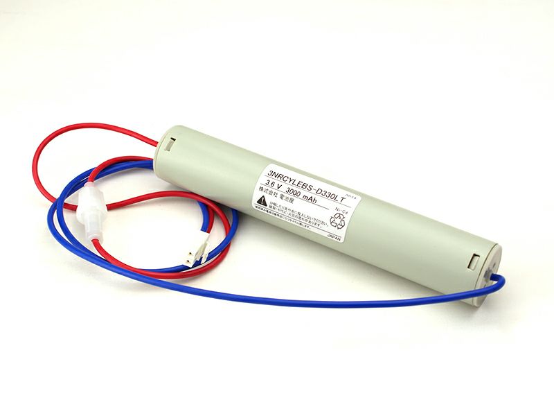 3NR-CY-LEB相当品 (同等品) 東芝ライテック製非常灯器具用交換電池 3.6V3000mAh ＜年度シール付き＞ コネクター付きそのまま取付できます。