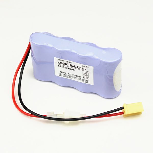 4/2000CH相当品(同等品) オーデリック製照明器具用交換電池 4.8V2000mAh S型 4Pコネクタ付 ※電池屋組電池