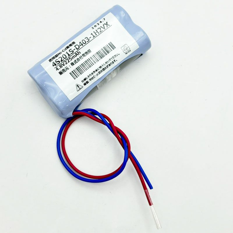 4-S201相当品 （N-7666R相当品）4.8V225mAh 1H2V リード線のみ150mm