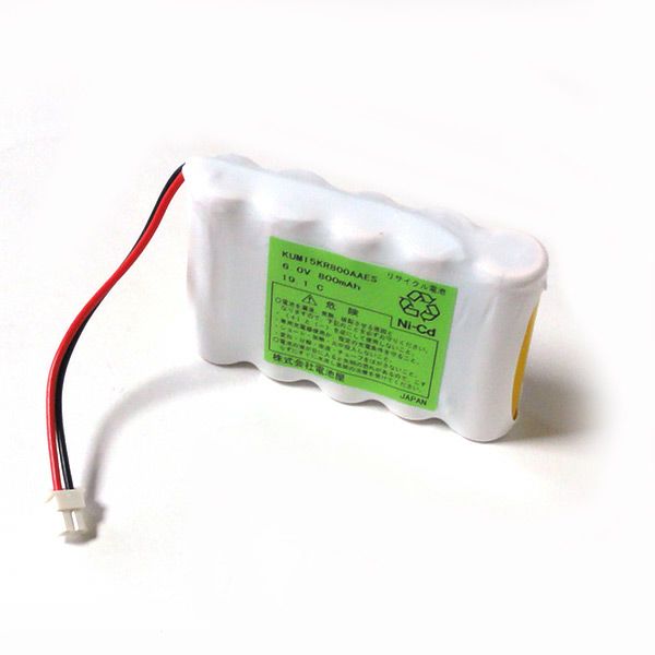 5KR-800AAE 相当品 PANAMETRICS相当品 組電池製作バッテリー 6V800mAh オリンパス25DL 等用 コネクター付き