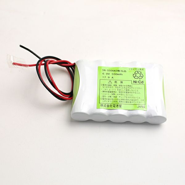 5N-550AAS 相当品 SANYO製相当品 組電池製作バッテリー タツノ計量機 等用 6V550mAh リード線のみ