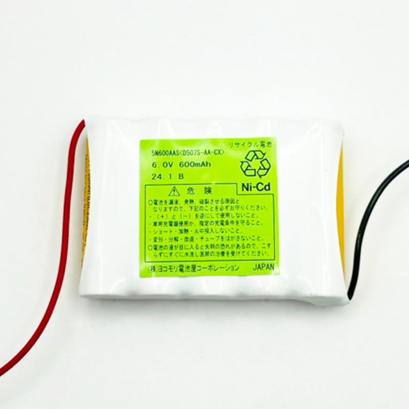 5N-600AA相当品 SANYO相当品 S型 6V600mAh  リード線切りっぱなし