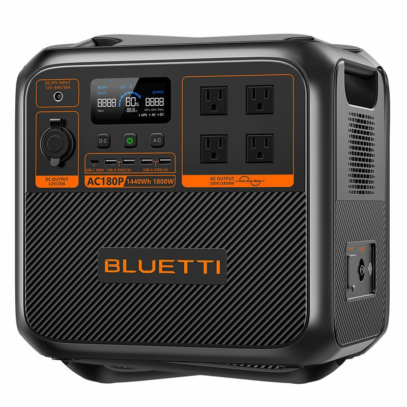 AC180P  BLUETTI ポータブル電源 1440Wh 1800W LiFePO4 アプリ対応