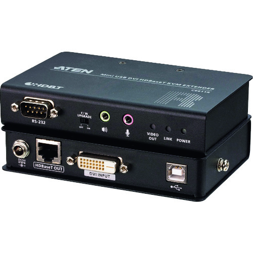 CE611 ＡＴＥＮ　ＵＳＢ　ＤＶＩ　ＨＤＢａｓｅＴ　ミニＫＶＭ　エクステンダー　（１９２０×１２００＠１００　ｍ）