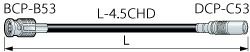 D4.5HDC03E-D カナレ DINｹｰﾌﾞﾙ シースカラー：黒