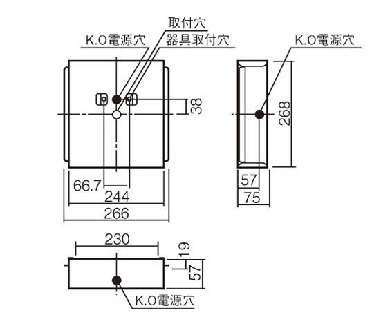 FK21750 誘導灯用 取付ボックス コンパクトスクエア用 B級 パナソニック