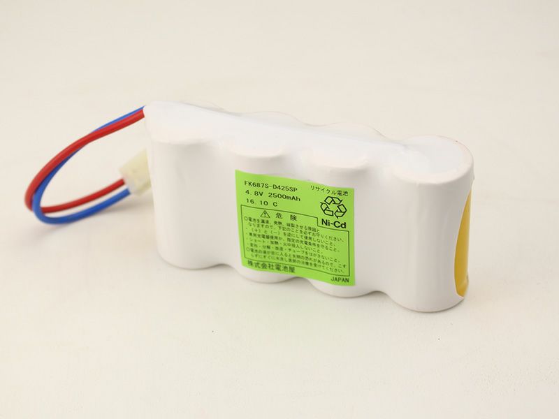 FK687相当品(同等品) ※電池屋製 ＜FK377/FK840相当＞ 4.8V 2500mAh＜年度シール付き＞ コネクター付きそのまま取付できます。