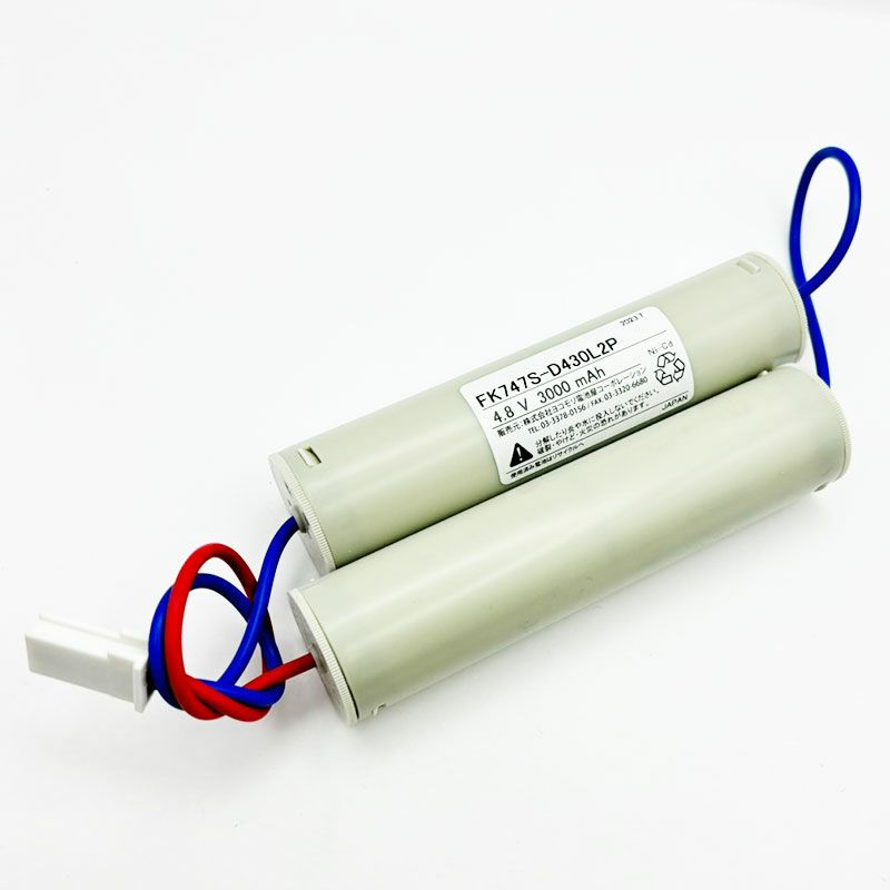 FK747相当品(同等品) パナソニック製非常灯器具用交換電池  4.8V3000mAh＜年度シール付き＞ コネクター付きそのまま取付できます。