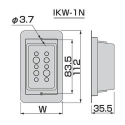 IKW-1N JAPPY ファイヤープロシリーズ 耐火遮音気密コンセント・1個用スイッチボックスカバー