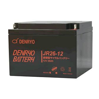 JR26-12 電菱 ( DENRYO ) 密閉型鉛蓄電池 12V26Ah (20時間率) JRシリーズ 【T3端子 (位置 P8) 】 DENRYO BATTERY