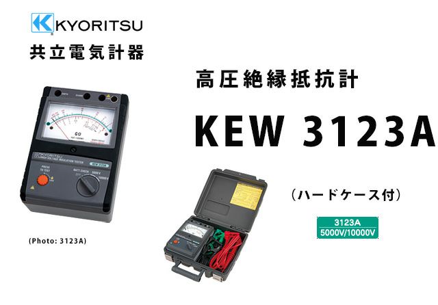 KEW 3123A 共立電気計器 高圧絶縁抵抗計 （ハードケース付）