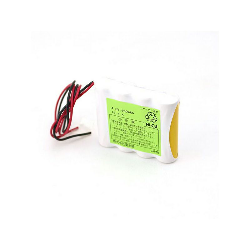 KR0.6AA-4 相当品 （RA05691 相当品）(KR06AA4) 4.8V600ｍAh 日本電産シンポのFGC-250HBなどデジタルフォースゲージ他 組電池 S型 リード線切りっぱなし（4N600AAS）