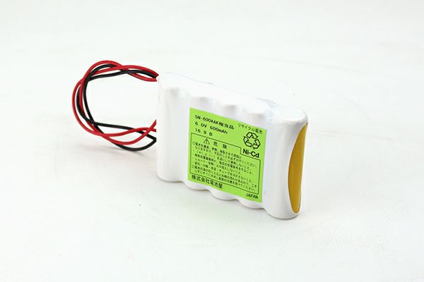 5N-600AAK 相当品(同等品) SANYO製相当品 組電池製作バッテリー 6V600mAh S型リード線のみ