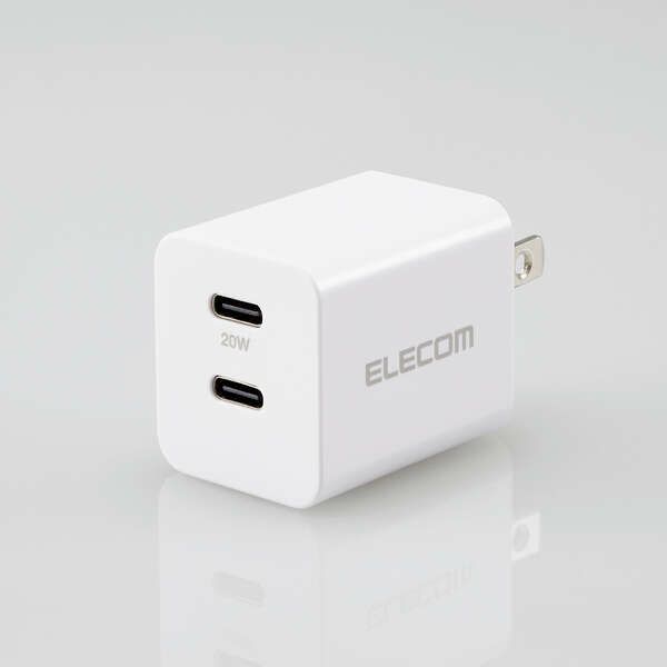 MPA-ACCP35WH エレコム （カラー：ホワイト） USB Power Delivery 20W AC充電器(C×2)