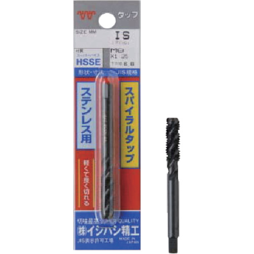 P-SUS-SPT-M4X07 イシハシ精工 ＩＳＦ　パック入　ステンレス用スパイラルタップ（１本入）　Ｍ４Ｘ０．７【発注単位：1】