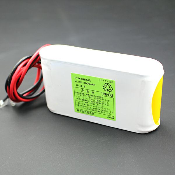 PT868相当品(同等品) 4.8V3000mAh S型 リード線切りっぱなし ※電池屋組電池