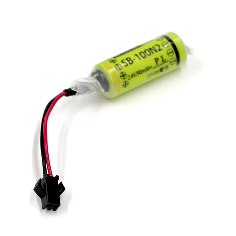 SB-100N2 (SB100N2) 相当品 2.4V90mAh 組電池 L型 リード線70mm コネクタ付