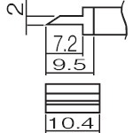 T12-1401 白光　こて先　スパチュラ　１０．４