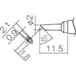 T12-BCM2 白光　こて先　２ＢＣ型　溝付　はんだめっき　１ｍｍ