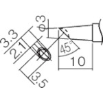 T12-BCM3 白光　こて先　３ＢＣ型　溝付　はんだメッキ　１ｍｍ