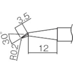 T12-J02 白光　こて先　０．２Ｊ型