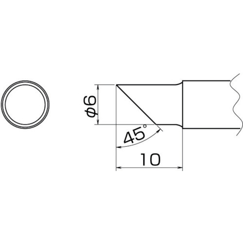 T20-C6 白光　こて先　６Ｃ型