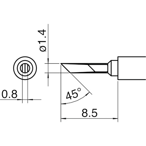 T30-KN 白光　こて先／ＫＮ型