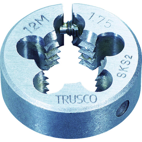 T38D-12X175 トラスコ中山 ＴＲＵＳＣＯ　丸ダイス　３８径　Ｍ１２Ｘ１．７５　（ＳＫＳ）【発注単位：1】