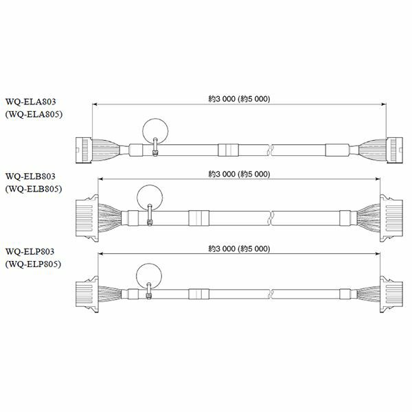 WQ-ELA805 パナソニック 音響設備 非常放送用接続(多芯制御)ケーブル CONT BUS A 5m